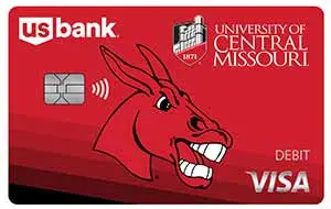 Central Missouri U Mules debit card